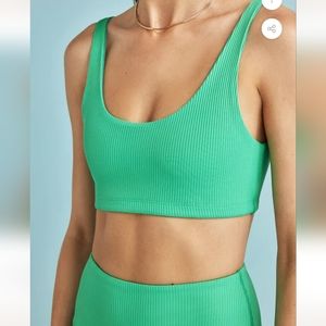 Carbon38 ribbed bra/shortie